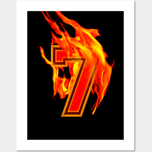 Burning Hot Sports Letter 7 Posters and Art